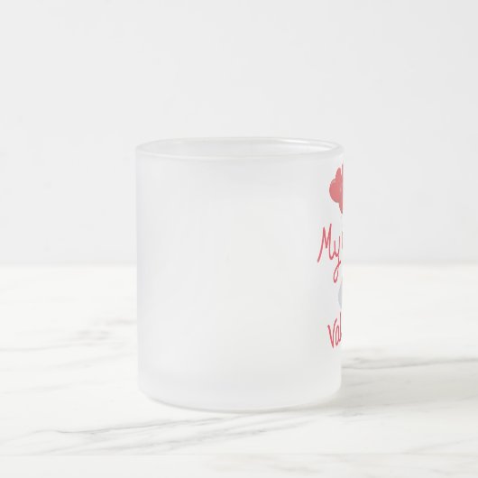 Mein erster Valentinstag Mattglastasse (Mittel)