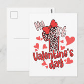 Mein erster Valentinstag Postkarte (Vorne/Hinten)