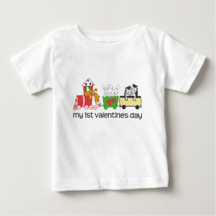 Mein erster Valentinstag-Zug Baby T-shirt