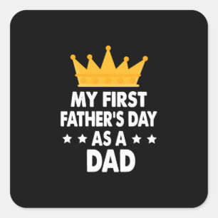 Mein erster Vater als Vater 2021 Quadratischer Aufkleber
