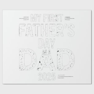 Mein erster Vater als Vater 2025 Geschenkpapier