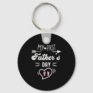 Mein erster Vatertag Erster Mal Daddy Neuer Vater Schlüsselanhänger