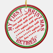Mein erster Weihnachts-Foto-Rahmen Keramik Ornament (Hinten)