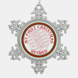 Mein erster Weihnachts-Foto-Rahmen Schneeflocken Zinn-Ornament