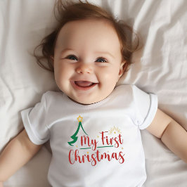 Mein erster Weihnachts-Grünbaum Baby T-shirt