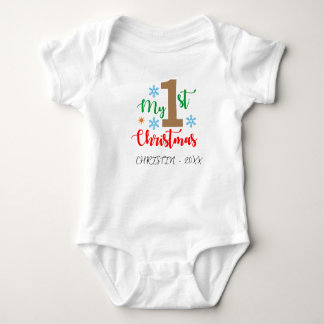 Mein erster Weihnachts-Individuelle Name Baby Body Baby Strampler