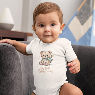 Mein erster Weihnachts-Süßer-Teddybär Baby Strampler