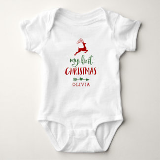 Mein erster Weihnachtsbauernname Baby Bodysuit Baby Strampler