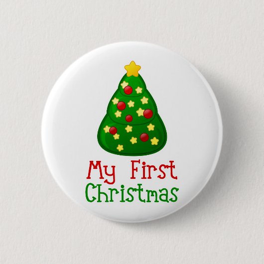 Mein erster Weihnachtsbaum Button (Vorderseite)