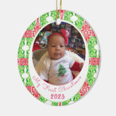 Mein erster Weihnachtsbaum Keramik Ornament (Links)