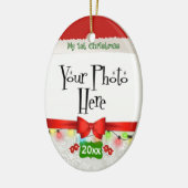 Mein erster Weihnachtsbrauch Keramikornament (Links)