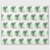 Mein erster Weihnachtsdinosaurier Geschenkpapier (Flach)