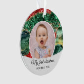 Mein erster Weihnachtsfest-Glitzer Ornament (Vorderseite)