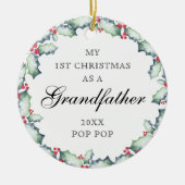 Mein erster Weihnachtsgroßvater, Foto Keepake Keramik Ornament (Vorne)