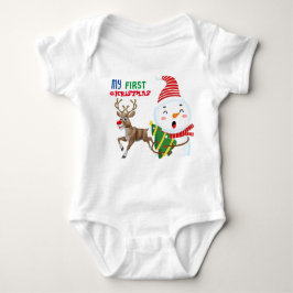 Mein erster Weihnachtskinderanzug Baby Strampler
