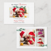 Mein erster Weihnachtskinderurlaub im Foto Mitteilungskarte (Vorne/Hinten)