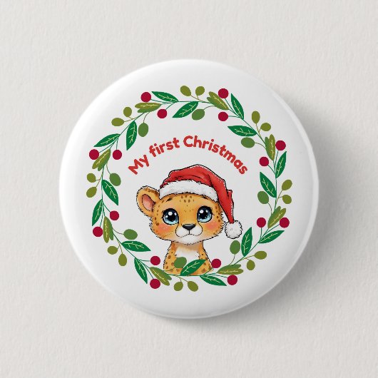 Mein erster Weihnachtsknopf Button (Vorderseite)