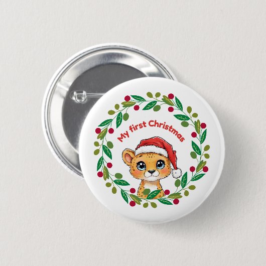 Mein erster Weihnachtsknopf Button (Vorne & Hinten)