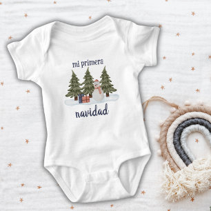Mein erster Weihnachtsmann Winterwald Baby Strampler