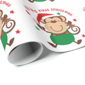 Mein erster Weihnachtsmonkey Geschenkpapier (Rolleneckpunkt)