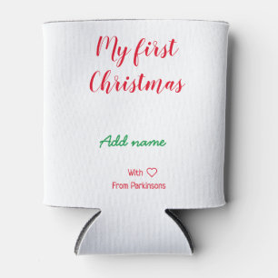 Mein erster Weihnachtsname Familienname mit Liebe Dosenkühler