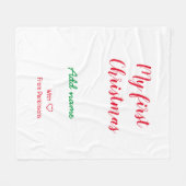 Mein erster Weihnachtsname Familienname mit Liebe Fleecedecke (Vorderseite (Horizontal))