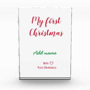 Mein erster Weihnachtsname Familienname mit Liebe Fotoblock