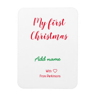 Mein erster Weihnachtsname Familienname mit Liebe Magnet