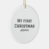 Mein erster Weihnachtsnamen männlichen Text simuli Keramik Ornament (Rechts)