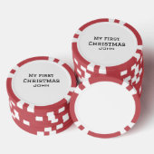 Mein erster Weihnachtsnamen männlichen Text simuli Pokerchips (Stapel)