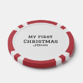 Mein erster Weihnachtsnamen männlichen Text simuli Pokerchips (Einzeln)