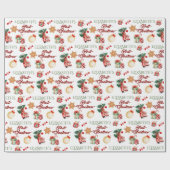 Mein erster Weihnachtsurlaub niedlich Geschenkpapier (Flach)