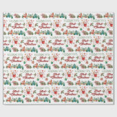 Mein erster Weihnachtsurlaub niedlich Geschenkpapier (Flach)