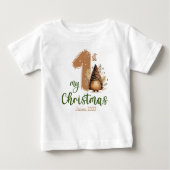 Mein erster Weihnachtswasserkornname Retro Baby T-shirt (Vorderseite)