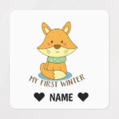 Mein erster Winter Etiketten (Design 1)