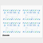 Mein erster Zahn-Keepake-Boy Rechteckiger Aufkleber (Blatt)