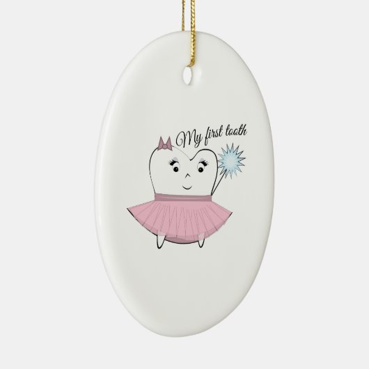 Mein erster Zahn Keramik Ornament (Rechts)