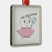 Mein erster Zahn Silbernes Ornament (Rechts)