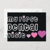 Mein erster Zahnarztbesuch Postkarte (Vorne/Hinten)