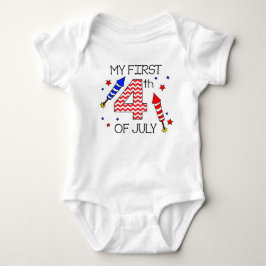 Mein erstes 4. des Juli-Säuglings-Körper-Anzugs Baby Strampler