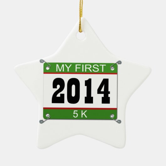 Mein erstes 5K - 2014 Keramikornament (Vorne)