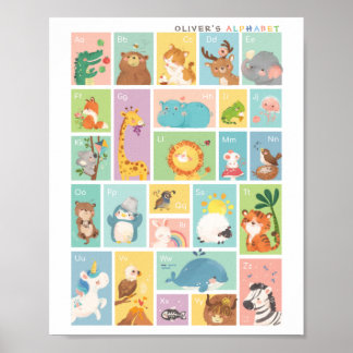 Mein erstes Alphabet ABC Animals Poster