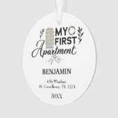 Mein erstes Apartment 2025 Personalisiertes Gesche Ornament (Vorderseite)