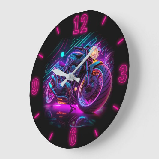 Mein erstes Auto war ein Motorrad | Radnebel Große Wanduhr (Winkel)