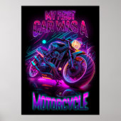 Mein erstes Auto war ein Motorrad | Radnebel Poster (Vorne)