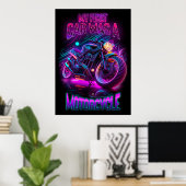 Mein erstes Auto war ein Motorrad | Radnebel Poster (Heimbüro)