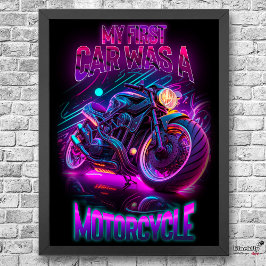 Mein erstes Auto war ein Motorrad | Radnebel Poster