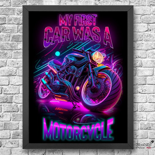 Mein erstes Auto war ein Motorrad | Radnebel Poster