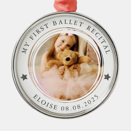 Mein erstes Ballett-Erwägungsgrund Meilenstein-Fot Ornament Aus Metall (Vorne)