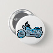 Mein erstes blaues Motorrad Button (Vorne & Hinten)